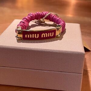Miu Miu Fuchsia and Gold Bracelet